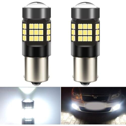 2Pcs P21W 1156 1157 LED White Red 7507 Bay15d P21/5W LED Canbus Lamp Driving DRL Parking Position Brake Tail Car Light Bulb 12V