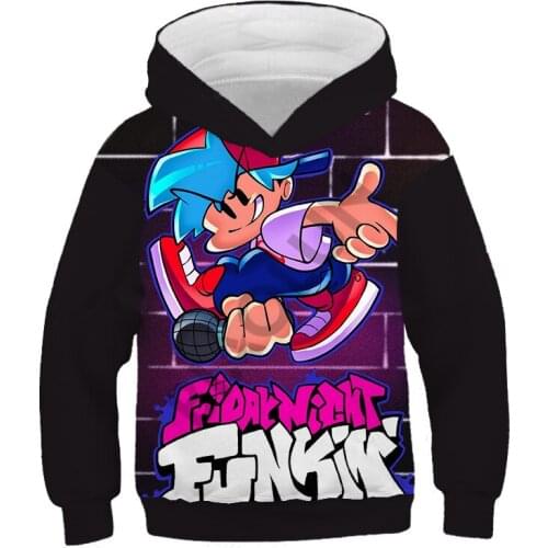 New Game Friday Night Funkin Hoodie 3D Sweatshirt Long Sleeve Kids Tracksuit Harajuku Streetwear 2021 Video Game Boys Clothes