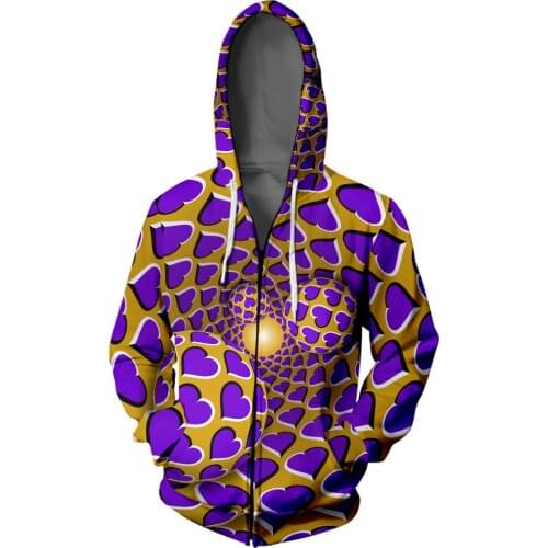 Zipper Hoodie Sweatshirt Hip Hop Fashion Geometric 3D Hoodie New style Harajuku Visual Impact Zipper Sweatshirts College style