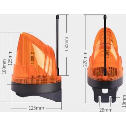 Waterproof LED Warning Light for Garage Door Gate Openers 110V AC System