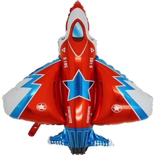 1pc 106*94cm Cool Aircraft Fighter Foil Balloon Aluminum Baloon Kids Toy Boy Creative Gift Baby Shower Birthday Party Decor