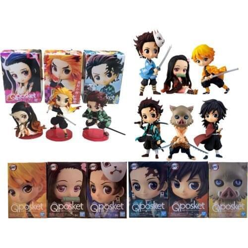 Japan Anime Figures Demon Slayer Tanjirou Nezuko Rengoku Kyoujurou Zenitsu Giyuu Inosuke Kimetsu no Yaiba Action Toy Model