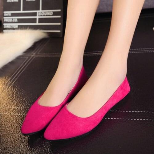 Shoes woman Summer New Fashion Women Splice Color Flats Fashion Pointed Toe Ballerina Ballet Flat Slip On casual shoes