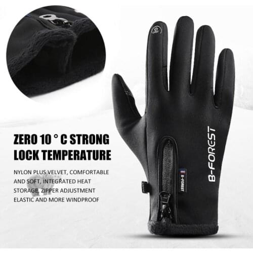 Winter Unisex Sports Touch Screen Warm Water-Proof Motorcycle Gloves Warm And Windproof Hiking Bicycle Motorcycle Warm Gloves