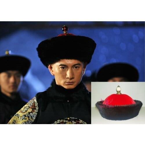 Multi-design Winter Fur Hat Qing Dynasty Court Officer Hat Emperors Hat