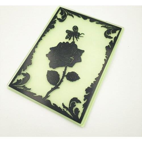 10.5x14.5cm honey bees Embossing folders Plastic bump Scrapbooking DIY Template Fondant indentation Cake Photo Album Card Make