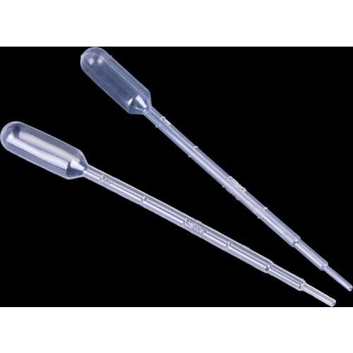 100pcs/lot 1ML Pipettes Disposable Plastic Graduated Pasteur Pipette Dropper Polyethylene Available