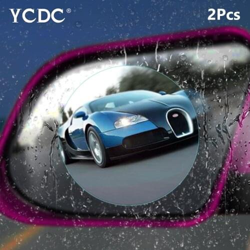 2/4/8Pcs Dia.9.5cm Car Rearview Mirror Sticker Rainproof Anti-fog Clear Window Film For Safe Driving Waterproof Mirror Sticker