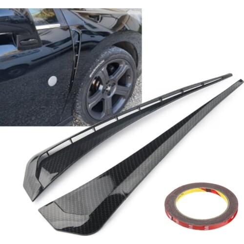 2Pcs Car Leaf Plate Simulation Outlet Vent Carbon Fiber Decor Side Air Flow Sticker