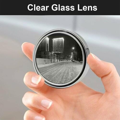 A Pair 2pcs Car Mirror Convex Mirror Blind Spot Mirror Auto Degree Mirrors Wide Rearview Angle Rear 360 Parking View Veh D9T0