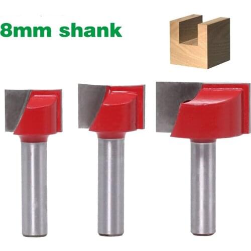 6pc 8mm Shank T-Sloting Router Bit Bit with Bearing Wood Slot Milling Cutter T Type Rabbeting Woodwork Tool for Wood