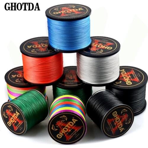 GHOTDA 8 Strands Braid Fishing Line 500/300/100 Meters 0.8#-12.0# Multifilament PE Saltwater Strong Fish Wire 0.14-0.70 mm