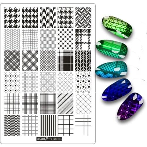 9.5*14.5CM Geometrical Line Pattern Nail Art Stamping Plates Stamping Nail Image Templates Manicure Nail Stamps