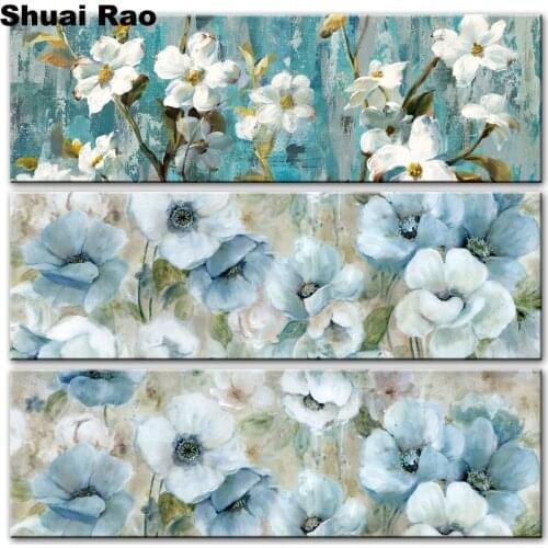 Large size white flowers 5d diy Diamond painting mosaic Diamond Embroidery full round square drill rhinestones painting