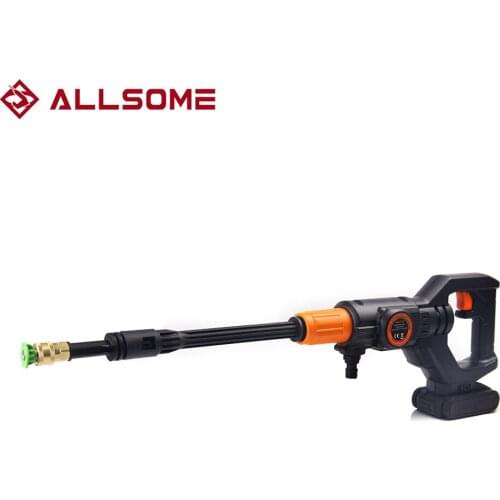 ALLSOME 20V Cordless High Pressure Car Washer 2-Speed Cleaning Gun Cleaner Foam Generator Rechargeable Clean Tools
