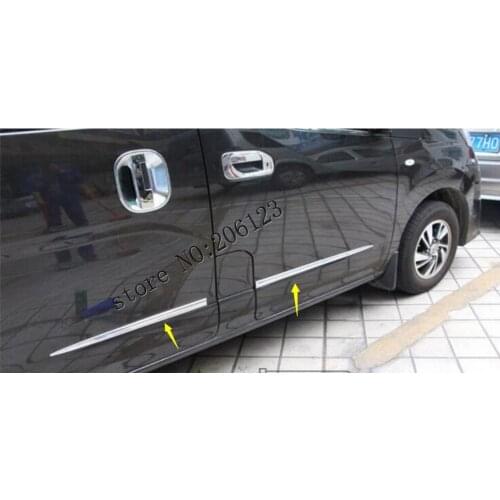 Chrome body side moldings side door decoration Fit For Nissan NV200