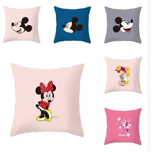 Cartoons Mickey Minnie pillowcase lovely printing Peaches Pillow pillowcase sofa bedroom Decorative hug pillow case 45x45cm