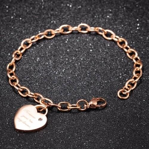 Hot Sales Bracelets For Women Jewelry Stainless Steel Ladies Bracelet Charm Female Heart Shaped Cubie Zircon Bracelets Bangles