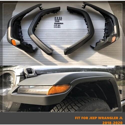 Good Quality ABS Car Wheel Eyebrow Arc Ring Fender Wheel ArchWith LED Lights Fit For Jeep Wrangler JL 2018-2020