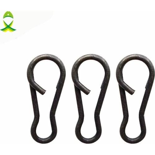JSM 100pcs Matte Black Carp Fishing Snaps Connector Carp Rigs Speed Links Single Hook B Type Snap Carp Fishing Accessories