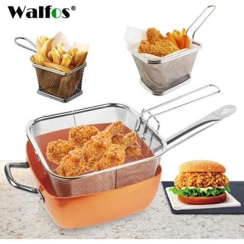 Stainless Steel Steamer Chips Mini Frying Basket Strainer Fryer Kitchen Cooking Chef Basket Colander Tool French Fries Basket