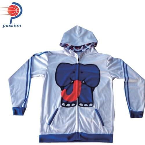 MOQ 5 pcs $36 each Popular Unisex Black White Invisible Zipper Up Jumbo Hoodies With Side Pockets Back Numbers