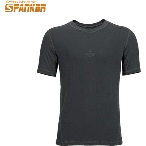 EXCELLENT ELITE SPANKER Mens Sports Short Sleeve Outdoor T-Shirt Quick-drying Tactical Round Collar Breathable Short Sleeve