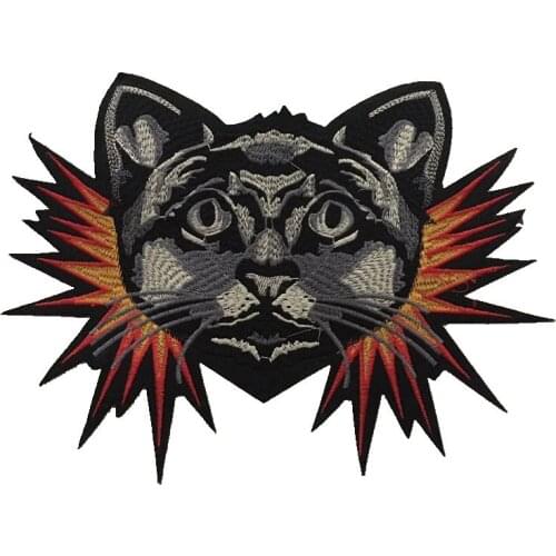 Cat Patch Embroidered Patches Iron on Patches for Clothes stickers applique fabric applications Decoration for clothes 2pcs