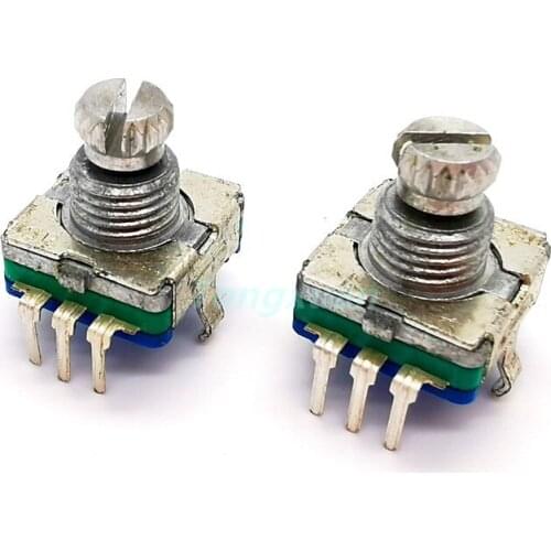 5pc EC11 Rotary Encoder Code Switch 20 Position 360 Degree Rotation With Push Button 5pin Plum Shaft Handle Length 8mm