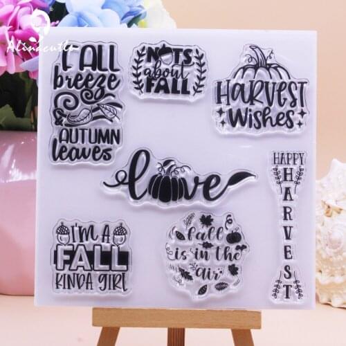 CLEAR STAMPS Fall Harvest Wishes Scrapbooking Handmade Card Album Paper Craft Rubber Transparent Silicone Stamp