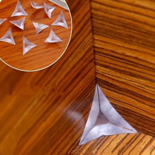 50pcs PVC transparent corner Dustproof Plug Triangles Furniture Wardrobe Cabinet drawer pad Dead Corner household cleaning tool