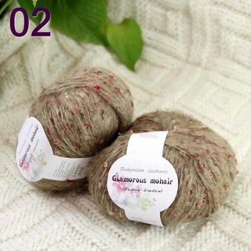 Sale 2SkeinX50gr Luxury Fluffy Soft NEW MOHAIR Shawls Hand Knit Crochet Yarn Camel 825-02-2