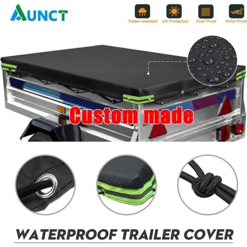 Universal Trailer Car Cover Auto Roof Tent Sunshade Waterproof Windproof Dustproof Outdoor Protector Travel Camping Canopy