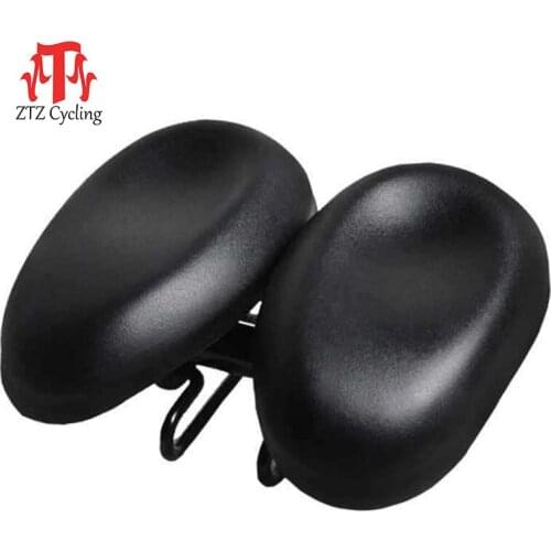 ZTZ Adjustable Soft Seat Cushion For Comfort, Wide MTB Bike Bicycle Cycling Dual-Pad Saddle Cushion Seat Pad
