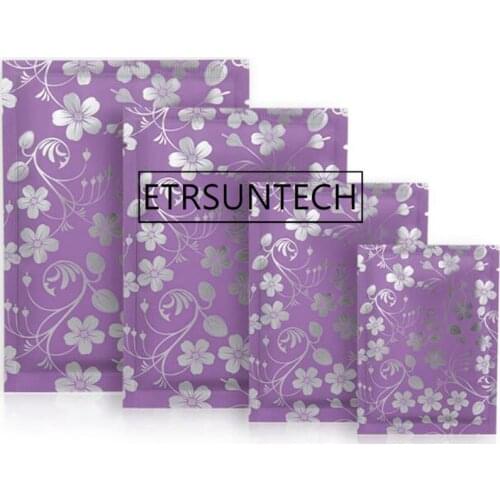1000pcs Aluminum Foil Heat Sealable Open Top Package Pouch Mylar Flower Pack Bag Food Mask Vacuum Storage Bags