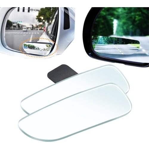 2Pcs Car Wide Angle Rear View Mirror 360 Degree Convex Blind Spot Mirror Auto Motorcycle Parking Rear View Adjustable Car Mirror