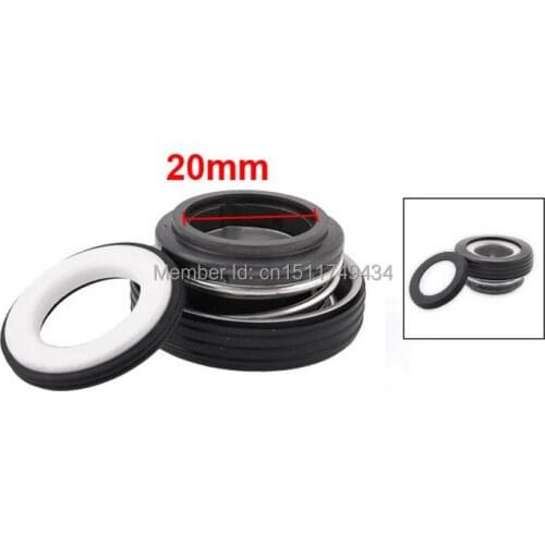 20mm Internal Dia Rubber Bellows Coil Pump Shaft Mechanical Seal 2pcs