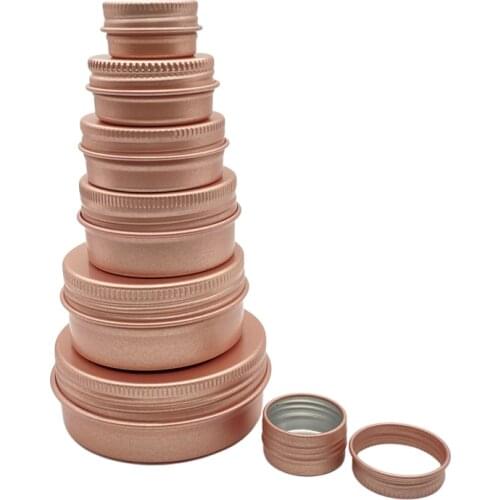 30Pcs Empty Aluminum Container Tins Cans Screw Top Candle Spice Tins Cans 5g 10g 15g 20g 30g 50g 60g with Screw Lid Containers