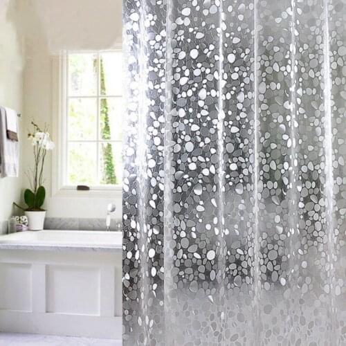 3D Waterproof Shower Curtains Bathroom Curtains With Hooks Transparent Mosaic Pattern Luxury Bath Curtains douchegordijn 3d T110