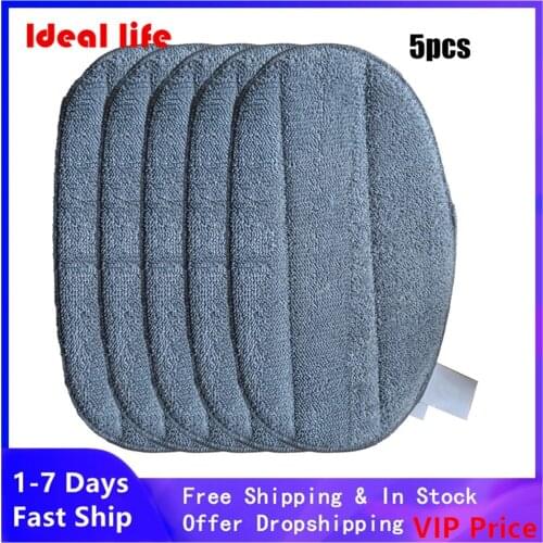 5x Mop Cloth Mopping Cloths For Leifheit CleanTenso Steam Cleaner Replacement Clean Pads Steam Cleaner Broom Wiper Cover 11911