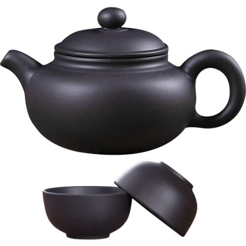 Yixing Purple Clay Small Tea Set Include 1 Pot 2 Cups, Xishi Pot Tea Ceremony,zisha Ceramic Pottery Teacup,china Kung Fu Tea Set