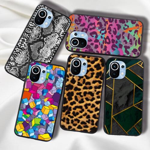 Case For Xiaomi Mi 11 Case Leopard Geometric Silicone Funda For Xiaomi Mi 11 Lite Xiomi Mi11 Xiaomi11 Lite Case TPU Bumper Shell