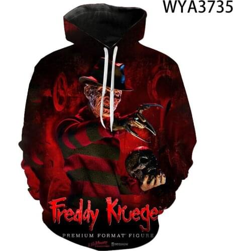 Krueger 3D Printed Hoodies Men Women Children Fashion Pullover Long Sleeve Boy Girl Kids Sweatshirts Streetwear Clothes