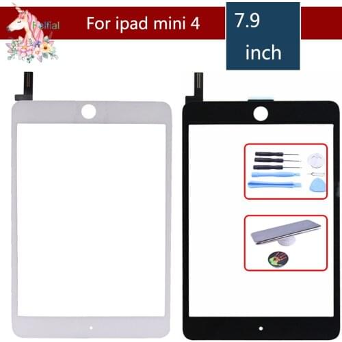 For Apple iPad mini 4 Mini4 A1538 A1550 Touch Screen with IC and Adhesive Digitizer Front Glass Replacement