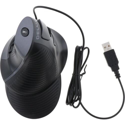 Ergonomic Optical USB Wired Vertical Mouse Up to1600 DPI, 5 Buttons and Scroll Wheel