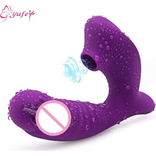 Dildo Vagina Sucking Vibrator 10 Speeds Vibrating Sucker Oral Sex Suction Clitoris Stimulator Erotic Sex Toy for Women adult