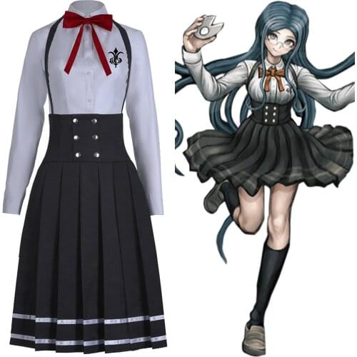 Anime Danganronpa Shirogane Tsumugi Cosplay Costume JK Uniform Dress Outfits Halloween Carnival Suit