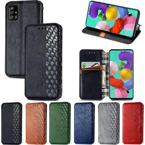 Flip Leather Phone Cases For Samsung Galaxy A51 A71 A50S A70S A42 A41 A31 A30 A21S A20 A11 A10 A81 A91 M10 M31S M51 Wallet Cover