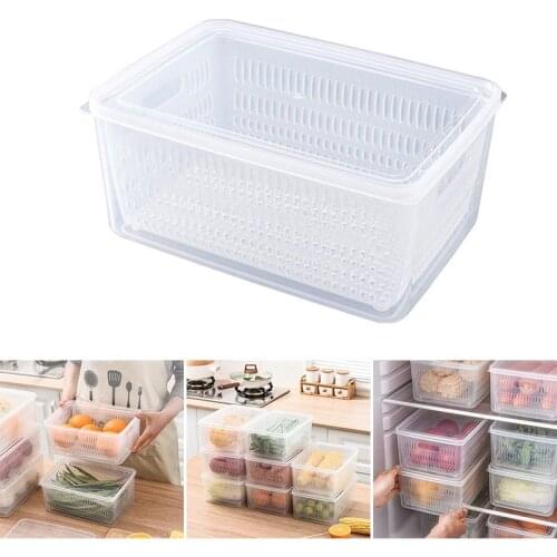 Kitchen Accessories Kitchen Food Storage Box Transparent Plastic Sealed Fresh-keeping Box Food Refrigerator Fruit And Vegetable