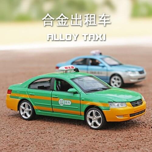 Diecast 1/32 Scale Beijing Taxi Alloy Car With Pull Back Simulation Alloy Vehicle Model Collection Decoration Gift Boy Toy Car